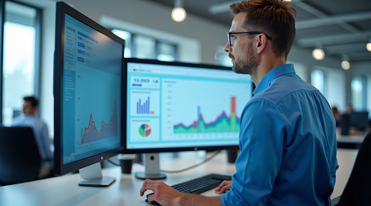Modern analytics dashboard and reporting interface
