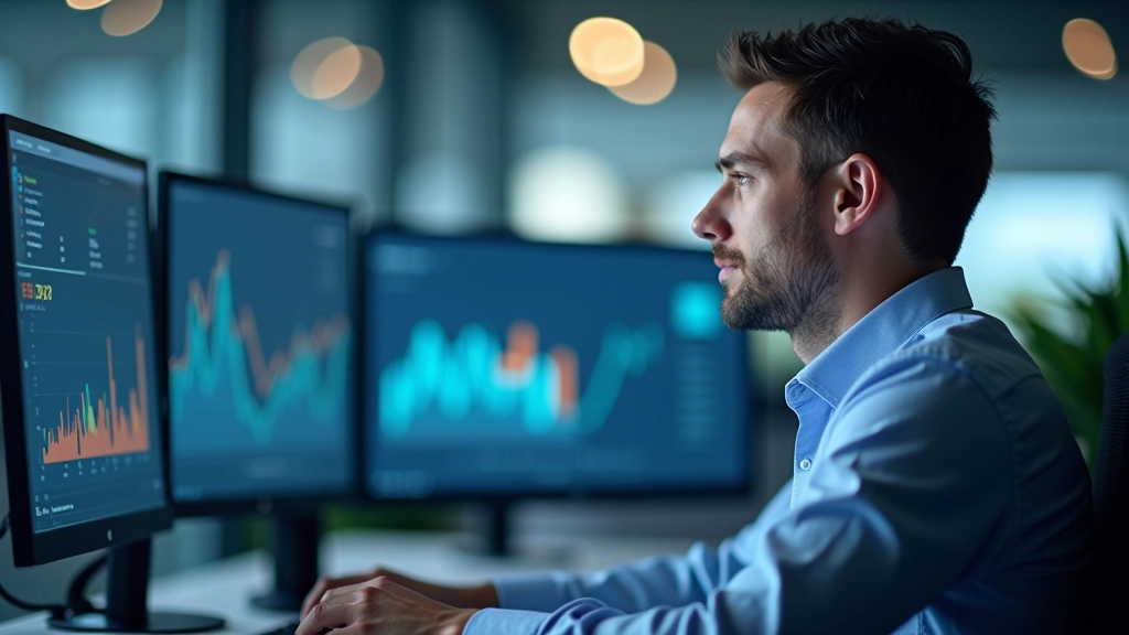 Organized digital workspace with multiple dashboard elements and analytics reports